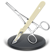 icon of scalpel and hemostat
