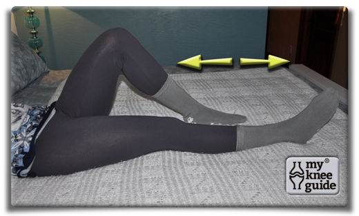 Heel Slides - Bend your knee toward your buttocks by sliding your heel. Keep the heel on the bed at all times. Next, slide your leg back down flat