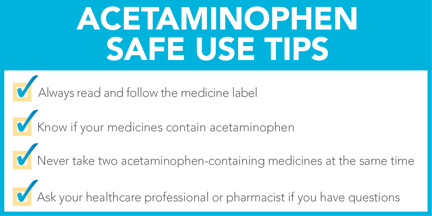 Safety tips for acetaminophen use