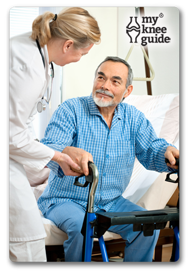 Orthopaedic patient in hospital bed